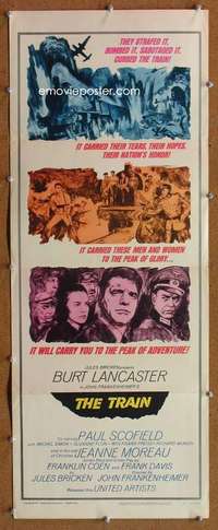f931 TRAIN insert movie poster '65 Burt Lancaster, John Frankenheimer