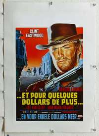 g186 FOR A FEW DOLLARS MORE linen Belgian movie poster R70s Eastwood