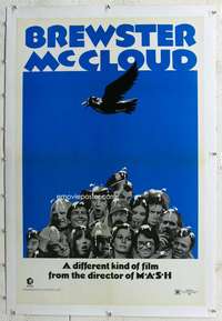 g290 BREWSTER McCLOUD linen teaser one-sheet movie poster '71 Robert Altman