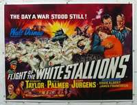 g207 MIRACLE OF THE WHITE STALLIONS linen British quad movie poster '63