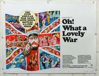 g208 OH WHAT A LOVELY WAR linen British quad movie poster '69 Bogarde