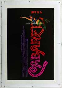 g295 CABARET linen one-sheet movie poster '72 Liza Minnelli, Bob Fosse