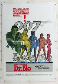 g330 DR NO linen one-sheet movie poster R80 Sean Connery IS James Bond!