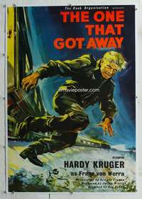 g431 ONE THAT GOT AWAY linen English one-sheet movie poster '58 Hardy Kruger