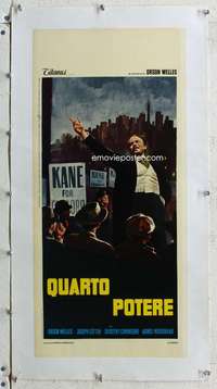 g090 CITIZEN KANE linen Italian locandina movie poster R66 Welles