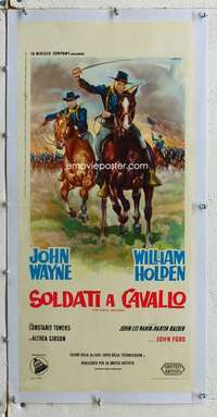 g096 HORSE SOLDIERS linen Italian locandina movie poster '59 John Wayne