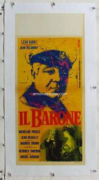 g100 LE BARON DE L'ECLUSE linen Italian locandina movie poster '60