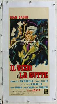 g103 NIGHT AFFAIR linen Italian locandina movie poster '58 Jean Gabin
