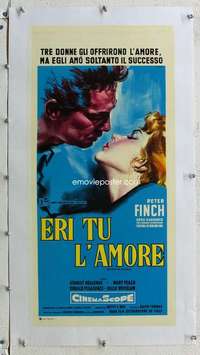 g105 NO LOVE FOR JOHNNIE linen Italian locandina movie poster '61 Finch