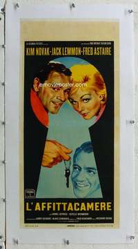 g106 NOTORIOUS LANDLADY linen Italian locandina movie poster '62 Novak