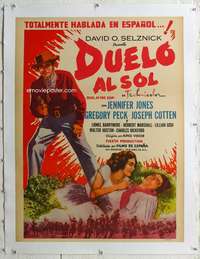 g148 DUEL IN THE SUN linen Mexican poster R50s Greg Peck