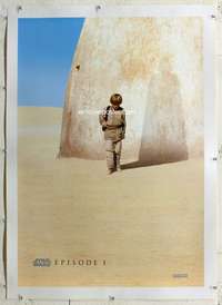 g440 PHANTOM MENACE linen int'l teaser one-sheet movie poster '99 Star Wars