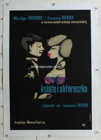 g168 PRINCE & THE SHOWGIRL linen Polish movie poster '57 Monroe
