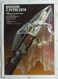 g174 ROMANCE WITH THE INTRUDER linen Polish movie poster '84 Walkuski