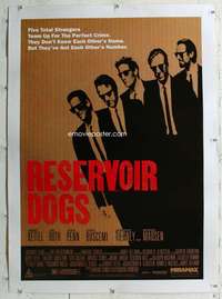 g461 RESERVOIR DOGS linen one-sheet movie poster '92 Tarantino, Keitel