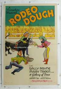 g469 RODEO DOUGH linen one-sheet movie poster '40 Sally Payne, Mary Treen