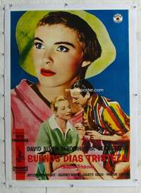 g031 BONJOUR TRISTESSE linen Spanish movie poster '58 Deb Kerr, Seberg