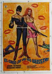 g034 SADIST EROTICA linen Spanish movie poster '67 Jess Franco, Mac art