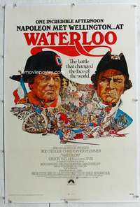 g537 WATERLOO linen one-sheet movie poster '70 Steiger as Napoleon Bonaparte!
