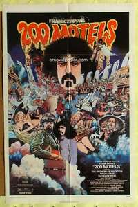 h793 200 MOTELS one-sheet movie poster '71 Frank Zappa, cool image!