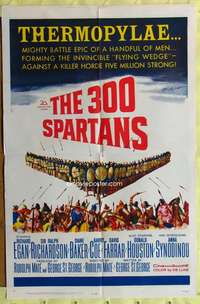 h791 300 SPARTANS one-sheet movie poster '62 Richard Egan, Diane Baker