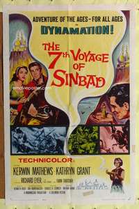 h787 7th VOYAGE OF SINBAD one-sheet movie poster '58 Ray Harryhausen