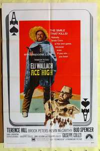 h781 ACE HIGH one-sheet movie poster '69 Eli Wallach, Terence Hill