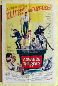 h777 ADVANCE TO THE REAR one-sheet movie poster '64 Glenn Ford, mouse pack!