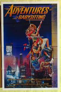 h775 ADVENTURES IN BABYSITTING one-sheet movie poster '87 Elizabeth Shue