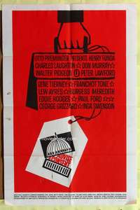 h772 ADVISE & CONSENT one-sheet movie poster '62 classic Saul Bass artwork!