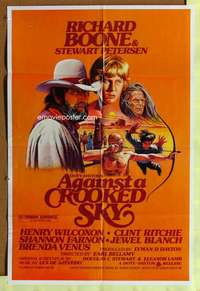 h770 AGAINST A CROOKED SKY one-sheet movie poster '75 Richard Boone