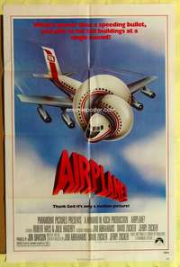 h768 AIRPLANE one-sheet movie poster '80 Lloyd Bridges, Leslie Nielsen