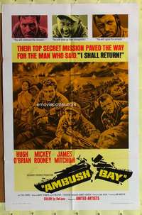 h762 AMBUSH BAY one-sheet movie poster '66 Hugh O'Brian, Mickey Rooney