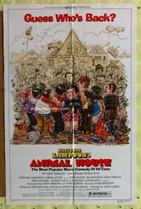 h758 ANIMAL HOUSE style A one-sheet movie poster R79 John Belushi, Landis classic!