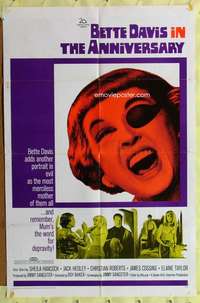 h756 ANNIVERSARY one-sheet movie poster '67 Bette Davis, horror comedy!