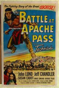 h745 BATTLE AT APACHE PASS one-sheet movie poster '52 Lund, Jeff Chandler
