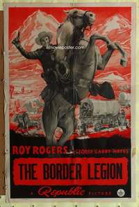 h728 ROY ROGERS 1sh '40s Roy Rogers, Zane Grey, The Border Legion