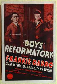 h724 BOYS REFORMATORY one-sheet movie poster R50 Frankie Darro locked up!