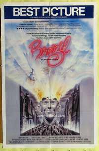 h721 BRAZIL one-sheet movie poster '85 Terry Gilliam, Best Picture!