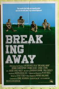 h720 BREAKING AWAY one-sheet movie poster '79 Dennis Christopher, Quaid