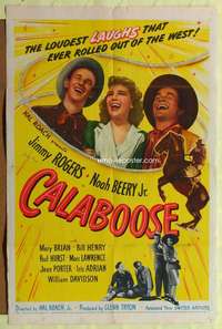 h712 CALABOOSE one-sheet movie poster '42 Jimmy Rogers, Noah Beery Jr.
