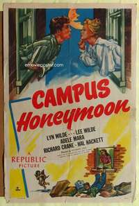 h711 CAMPUS HONEYMOON one-sheet movie poster '48 Lyn Wilde, Adele Mara