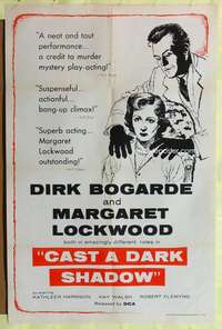 h706 CAST A DARK SHADOW one-sheet movie poster '57 Bogarde, Lockwood