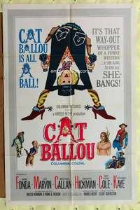 h705 CAT BALLOU one-sheet movie poster '65 classic Jane Fonda, Lee Marvin