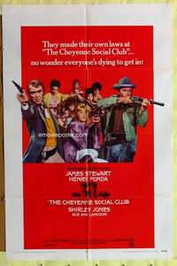 h697 CHEYENNE SOCIAL CLUB one-sheet movie poster '70 Jimmy Stewart, Fonda