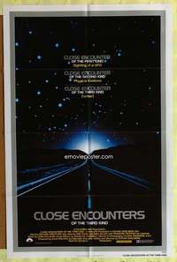 h693 CLOSE ENCOUNTERS OF THE THIRD KIND one-sheet movie poster '77 Spielberg