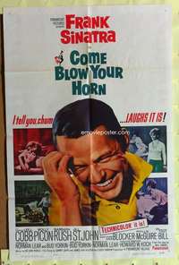h691 COME BLOW YOUR HORN one-sheet movie poster '63 Frank Sinatra