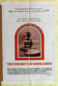 h685 CONCERT FOR BANGLADESH one-sheet movie poster '72 George Harrison