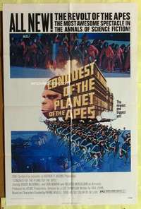 h684 CONQUEST OF THE PLANET OF THE APES style B one-sheet movie poster '72