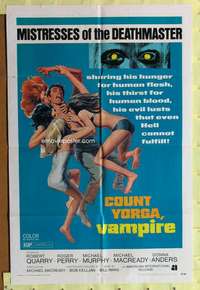 h672 COUNT YORGA VAMPIRE one-sheet movie poster '70 Robert Quarry, AIP